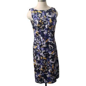 CT2199 Talbots Floral Sleeveless Dress Size 6